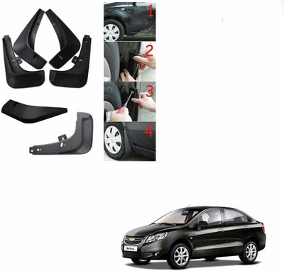 shopdream Front Mud Guard, Rear Mud Guard For Chevrolet Sail NA(Black)