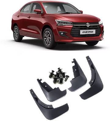 Uneestore Mud Flap, Rear Mud Guard, Front Mud Guard For Maruti Swift Dzire 2024(Black)