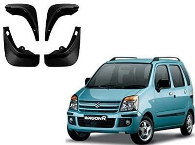 Tech Ginne Front Mud Guard For Maruti WagonR 2006(Black)