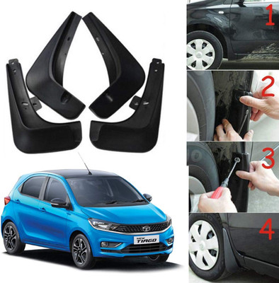 OOLTAH PAHIYA Front Mud Guard, Rear Mud Guard For Tata Tiago 2020(Black)