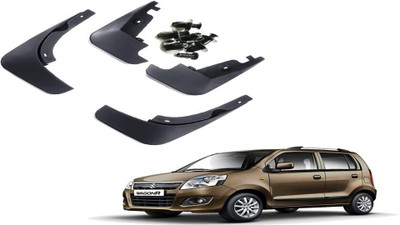 CARMART Front Mud Guard, Rear Mud Guard For Indian WagonR 2010, 2015, 2011, 2018, 2019(Black)