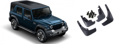 Uneestore Rear Mud Guard, Front Mud Guard, Mud Flap For MAHINDRA Thar NA(Black)