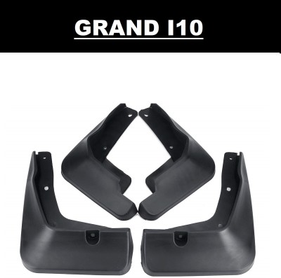 Autoxygen Front Mud Guard, Rear Mud Guard For HYUNDAI Grand i10 NA(Black)