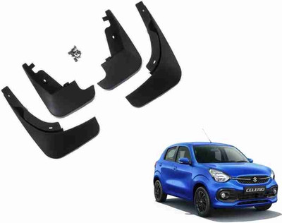 Starleo Front Mud Guard, Rear Mud Guard For Maruti Celerio 2021(Black)