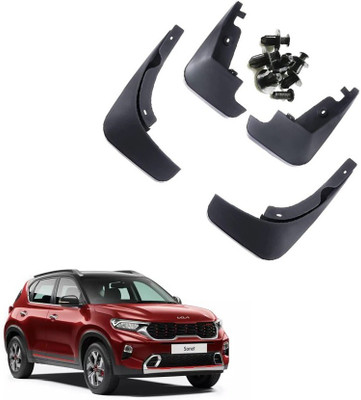 HUDMOZ Front Mud Guard, Rear Mud Guard For Kia Seltos NA(Black)