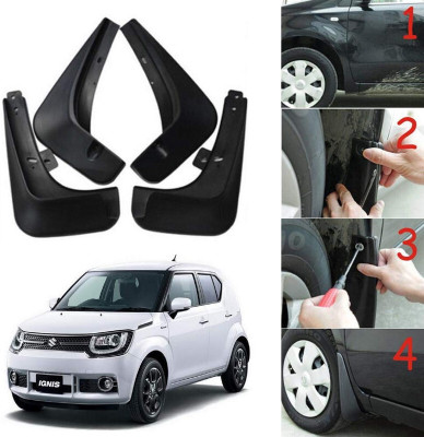 Smstrader Rear Mud Guard, Front Mud Guard For Maruti Ignis 1.2 Delta Petrol 2017(Black)