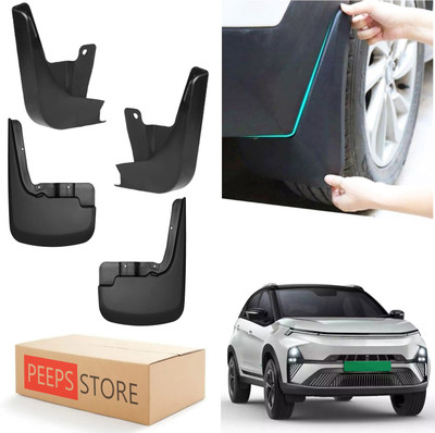 PEEPS STORE Mud Flap For Tata Nexon 2023(Black)