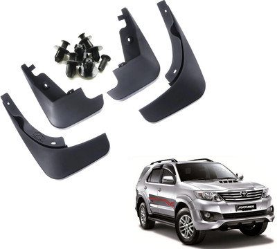 CARMART Mud Flap, Front Mud Guard, Rear Mud Guard For Toyota Fortuner 2017(Black)