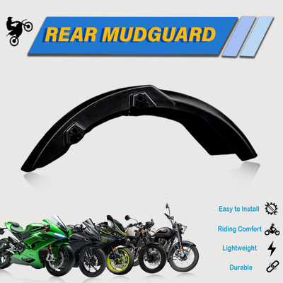 ASRYD Rear Mud Guard For Universal For Bike Universal For Bike 2024(Black)