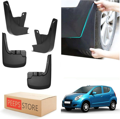 PEEPS STORE Mud Flap For Maruti A-Star 2008(Black)
