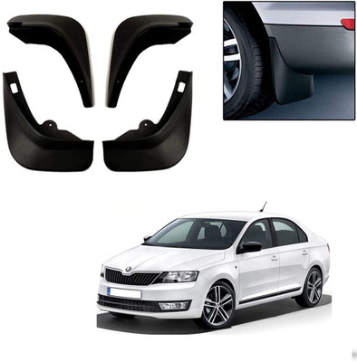 GS Grow n Shine Rear Mud Guard, Front Mud Guard For Skoda Rapid 2011(Black)