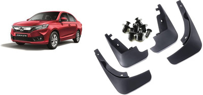 Uneestore Rear Mud Guard, Front Mud Guard For Honda Amaze 2018(Black)