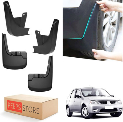 PEEPS STORE Mud Flap For MAHINDRA Logan 2007(Black)