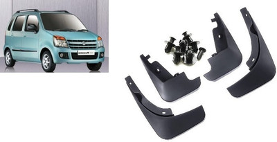 Uneestore Front Mud Guard, Rear Mud Guard For Maruti WagonR 2006, 2007, 2008, 2009, 2010(Black)