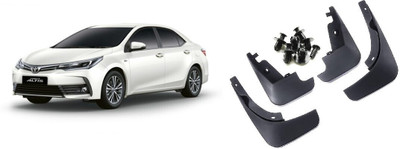 Uneestore Front Mud Guard, Rear Mud Guard For Toyota Corolla Altis 2018(Black)