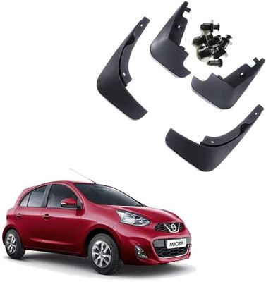CARMART Rear Mud Guard, Front Mud Guard For Indian Micra 2017, 2018, 2019, 2020, 2021, 2022, 2023, 2024(Black)