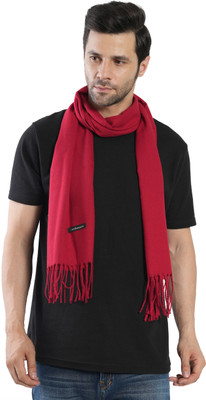 Life and style Wool Solid Men Shawl(Maroon)