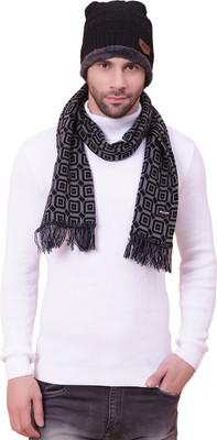 vesture Geometric Print Men Muffler