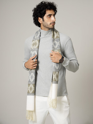 Ravaiyaa - Attitude Is Everything Geometric Print Men Muffler