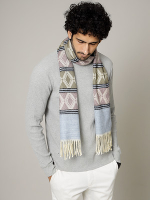 Ravaiyaa - Attitude Is Everything Geometric Print Men Muffler