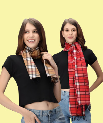 ANIXA Printed Women Muffler(Pack of 2)