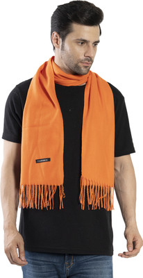 manra Wool Solid Men Shawl(Orange)