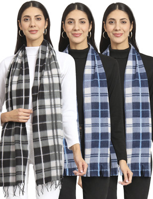 ANIXA Printed Women Muffler(Pack of 3)