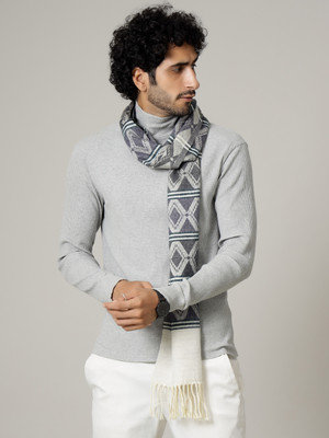 Ravaiyaa - Attitude Is Everything Geometric Print Men Muffler