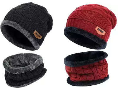 MG SALES Solid Men & Women Muffler(Pack of 2)