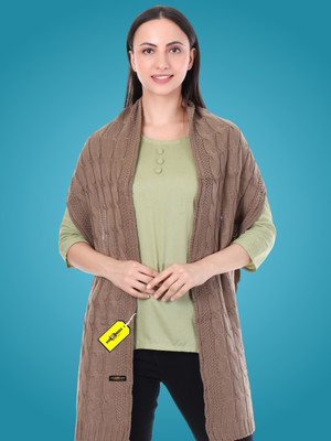 Pick Ur Needs Wool Woven Women Shawl(Brown)