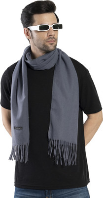 Life and style Wool Solid Men Shawl(Grey)