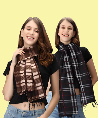 Fit N Fame Printed Women Muffler(Pack of 2)