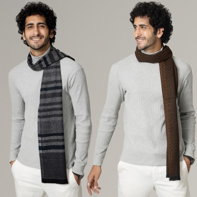 Ravaiyaa - Attitude Is Everything Woven Men Muffler(Pack of 2)