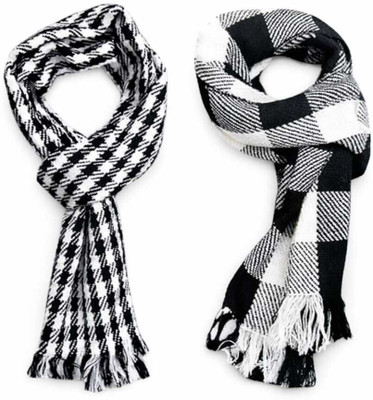 VBOK Checkered Men Muffler(Pack of 2)