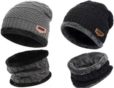 DESI CREED Solid Men Muffler(Pack of 2)