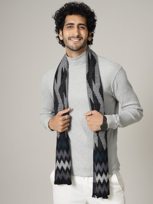 Ravaiyaa - Attitude Is Everything Geometric Print Men Muffler