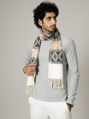 Ravaiyaa - Attitude Is Everything Geometric Print Men Muffler