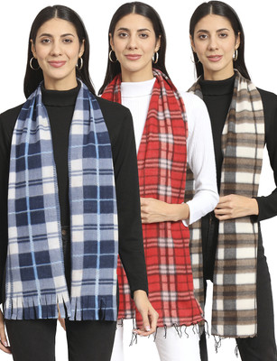 ANIXA Printed Women Muffler(Pack of 3)