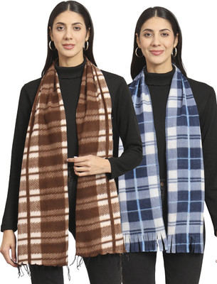 ANIXA Checkered Women Muffler(Pack of 2)