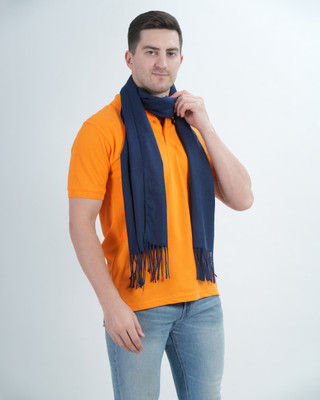 Life and style Wool Solid Men Shawl(Blue)