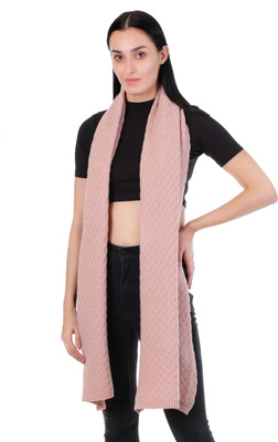 Pick Ur Needs Wool Solid Women Shawl(Pink)