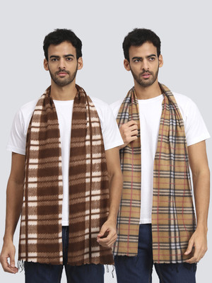 Fame Hype Checkered Men Muffler(Pack of 2)
