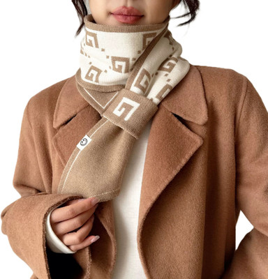 AlexVyan Woven, Solid, Self Design Women Muffler