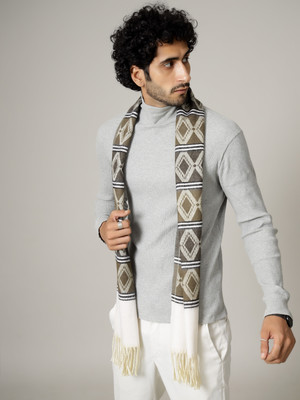 Ravaiyaa - Attitude Is Everything Geometric Print Men Muffler
