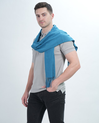 Life and style Wool Solid Men Shawl(Green)