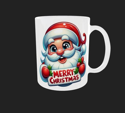 Vasu Enterprises Christmas Coffee Santa Ceramic Coffee Mug(325 ml)