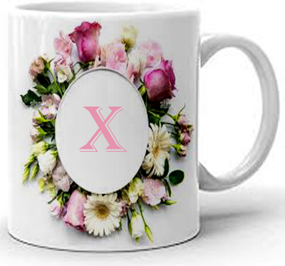 PS Sales Alphabet-08-X Ceramic Coffee Mug(350 ml)