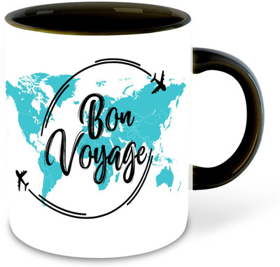 Daddy dream NEW-TravelInspirationPrintedBlack-686 Ceramic Coffee Mug(325 ml, Pack of 3)