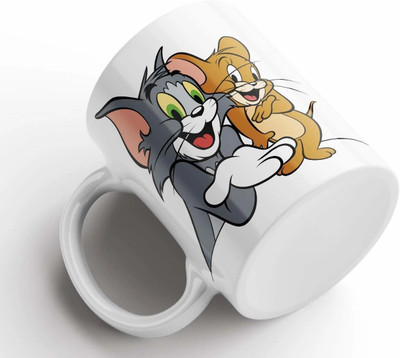 Mr UVD Tom & Jerry Coffee || Coffee Cartoon Printed Tom and Jerry_MUGG Ceramic Coffee Mug(350 ml)