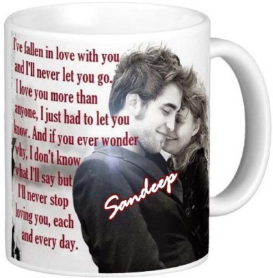 Exocticaa Romantic Gift for Sandeep I Love You 088 Ceramic Coffee Mug(325 ml)